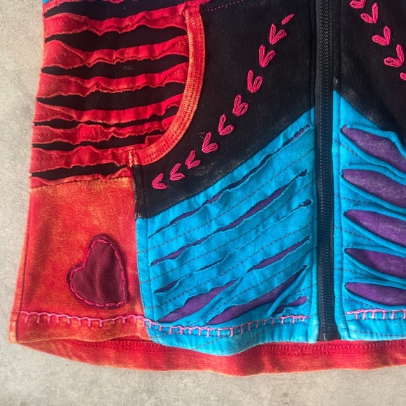 NWT The Collection Royal Colorful Hooded Jacket with Floral Design size Small Re - Picture 2 of 9